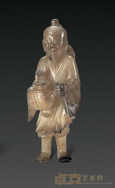 清 玉渔翁 高8.5cm